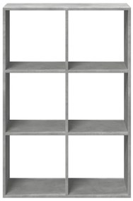 Estante divisória 69,5x29x103,5 cm deriv. madeira cinza cimento