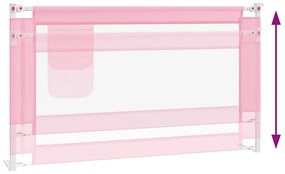 Barra de segurança p/ cama infantil tecido 140x25 cm rosa