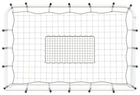 Rede de ressalto para futebol aço e PE branco/preto