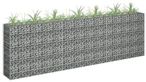 vidaXL Canteiro elevado/cesto gabião 270x30x90 cm aço galvanizado
