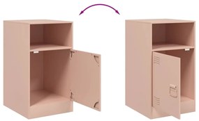 Mesa de cabeceira 34,5x39x62 cm aço rosa