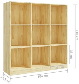 Estante/divisória 104x33,5x110 cm madeira de pinho maciça