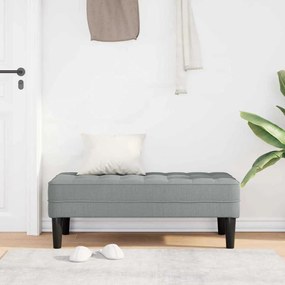 Banco vidaXL Cinza claro 113x57x39 cm Tecido