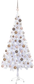 vidaXL Árvore de Natal artificial pré-iluminada + bolas 620 ramos