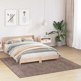 Tapete Shaggy vidaXL com Base de Látex Castanho 200x200 cm