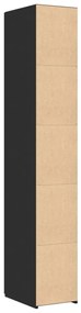 Armário alto 30x42,5x185 cm derivados de madeira preto