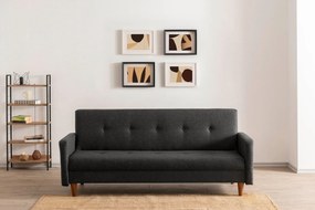 Sofá-Cama de 3 Lugares Hiko – Cinzento Escuro – 200x83x75 cm