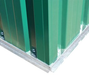 Abrigo de jardim, metal, verde