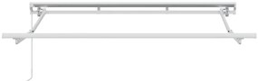 Toldo Manual Manual Branco 2.5 x 2 m Estrutura de alumínio