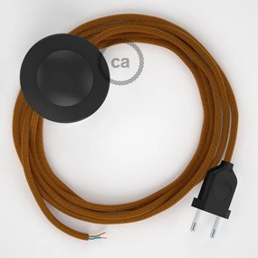 Cabo para candeeiro de chão, RM22 Whiskey Seda Artificial 3 m. Escolha a cor da ficha e do interruptor.