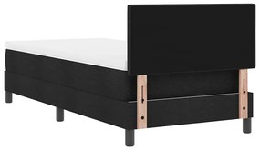 Cama Box com Colchão e LED Preto 90x200 cm Tecido
