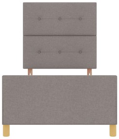 Estrutura de Cama vidaXL em Taupe, 90x190 cm, Tecido