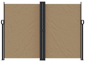 Toldo lateral retrátil 180x600 cm cinzento-acastanhado