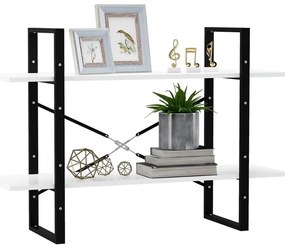 Estante com 2 prateleiras 100x30x70 cm derivados madeira branco