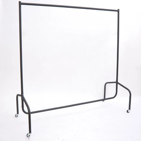 Suporte para cabide roupa 120x60x150 cm Tubo de ferro 4 rodas Homcom