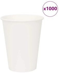 vidaXL Copos de café de papel 1000 pcs 12oz 300ml branco