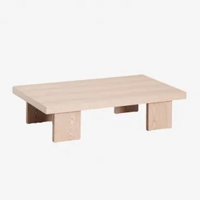Mesa De Centro Retangular 100x60 Cm Em Mdf Bernay Castanho Fresno - Sklum