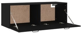 Armário parede 100x36,5x35 cm derivados de madeira preto