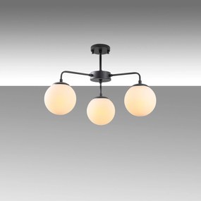 Candeeiro de Teto Viran – Preto e Creme – 56 x 56 x 43 cm