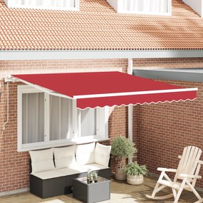 vidaXL Toldo Retrátil Automático Vermelho 300x250 cm