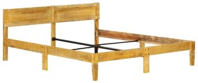 Estrutura de cama em madeira de mangueira maciça 180 cm
