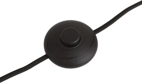 Candeeiro de pé Japandi castanho tecido teddy 2-luzes - Trompet