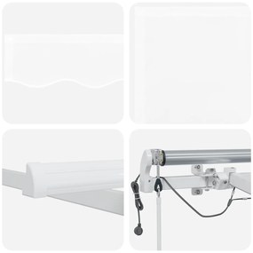 Toldo Retrátil Automático vidaXL com LED Branco 500x300 cm
