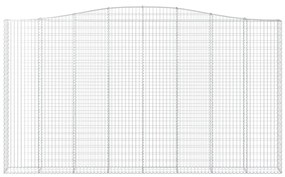 Cestos gabião arqueados 4pcs 400x30x220/240cm ferro galvanizado