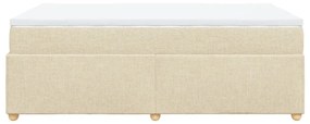 Cama boxspring com colchão 120x190 cm tecido cor creme