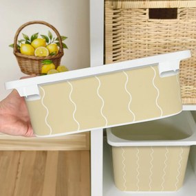 Autocolante para caixa IKEA TROFAST - Ondas amarelas
