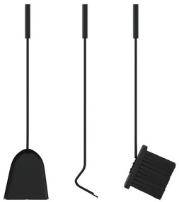 Conjunto de ferramentas para lareira 4 pcs 22x59 cm aço