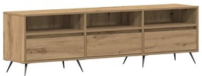 Cabide de TV Carvalho Artisan 150x30x44,5 cm Madeira de Engenharia