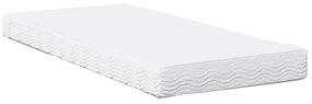 Sofá-cama com colchão 80x200 cm madeira de pinho maciça branco