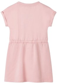 Vestido de criança com cordão rosa-claro 92