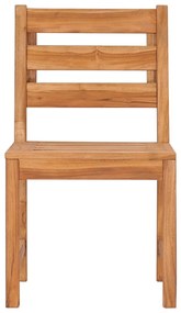 Cadeiras de jardim 6 pcs madeira de teca maciça