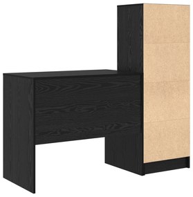 Mesa com Armazenamento Carvalho Preto Madeira Derivada