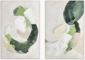 Quadros de parede com acabamentos artesanais Crown, conjunto de 2