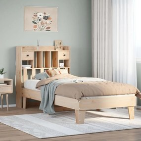 vidaXL Cama sem colchão 90x200 cm madeira de pinho maciça
