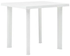 Mesa de jardim 80x75x72 cm plástico branco