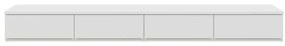Gavetas de Cama Brancas vidaXL 135x36,5x16,5 cm em Madeira de Engenhar