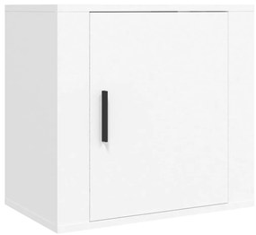 Mesa de cabeceira de parede 50x30x47 cm branco