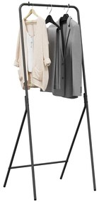 Suporte de Roupa Preto Metal Padrão Colapsável Suporte de Roupa