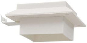 Candeeiro de exterior solar LED 6 pcs branco quadrado 12 cm