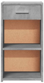 Mesa de cabeceira 35x34x65 cm derivados madeira cinza cimento