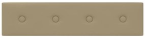 Painel parede 12pcs 60x15cm couro artificial 1,08 m² cappuccino