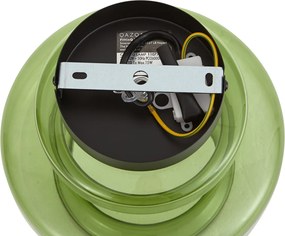 Plafon de teto retro preto com vidro verde - Denise