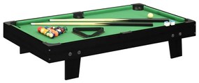 92500 vidaXL Mini mesa de bilhar 92x52x19 cm preto e verde