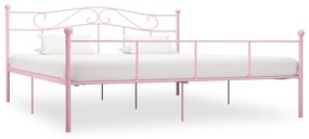 Estrutura de cama 180x200 cm metal rosa