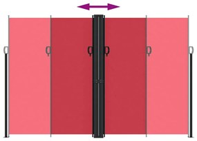 Toldo lateral retrátil 220x1200 cm vermelho