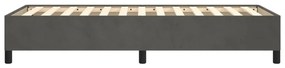 Estrutura de cama sem colchão 80x200 cm veludo cinzento-escuro